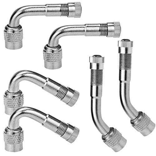 6-Pack Valve Stem Extenders, Mellbree 45 Degree 90 Degree...