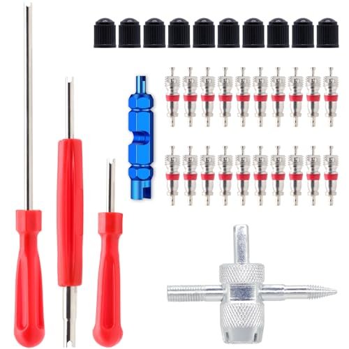 ZHSMS Valve Stem Removal Tool - 20Pcs Valve Cores, 10Pcs...
