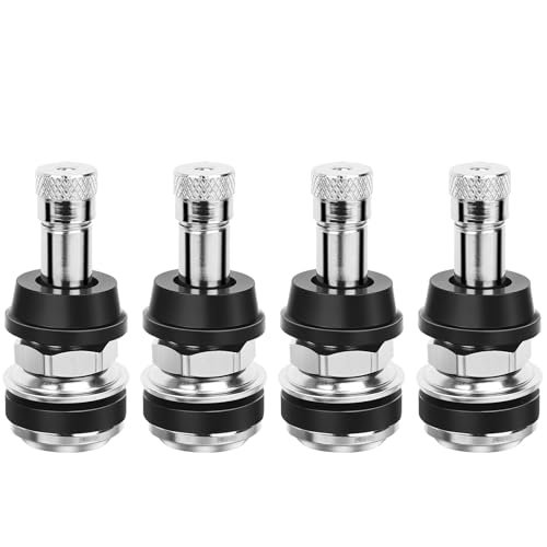 Msuhettu TR416 Valve Stem, 4 Pack Premium Metal Tire...
