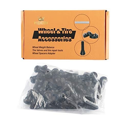 EZISOE 50 Pcs TR412 Black in Standard Length Stem Snap...