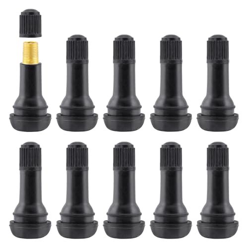 Quacc 10 PCS TR413 Rubber Snap-in Tire Valve Stems Sturdy...