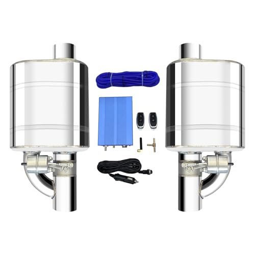 2.5 Inch Valved Muffler Exhaust Cutout with Muffler Cat...