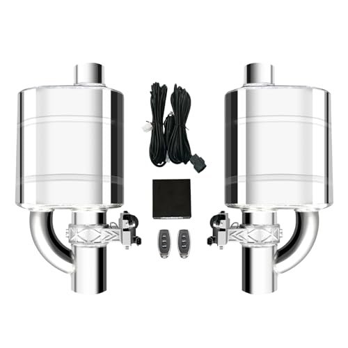 3 Inch Valved Muffler Electric Exhaust Cutout with Muffler...