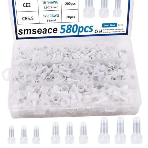 smseace 580Pcs Closed End Crimp Terminal...