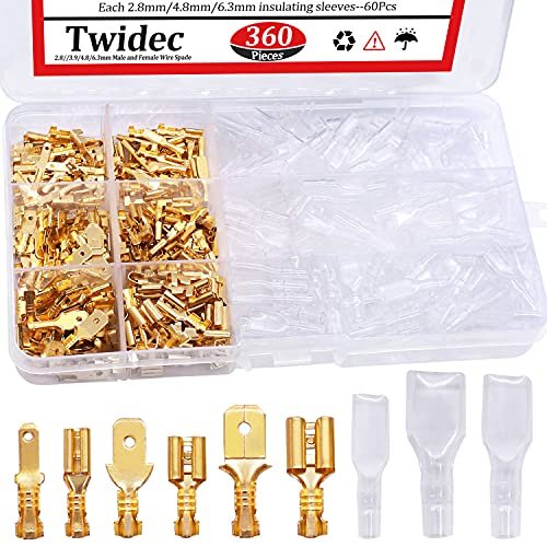 Twidec/360Pcs 2.8/4.8/6.3mm Quick Splice Male and Female...