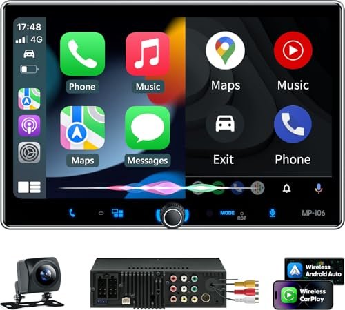 PLZ Single Din Car Stereo Wireless Apple Carplay Android...