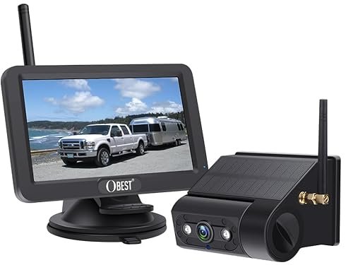 OBEST Magnetic Solar Wireless Backup Camera for Truck: 1Min...