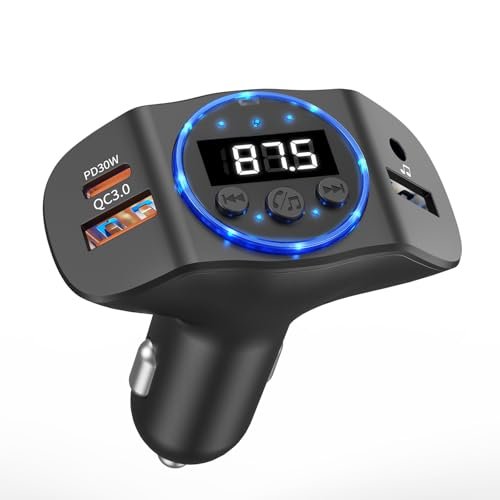pgraded Bluetooth FM Transmitter for Car, PD30W/QC18W Dual...