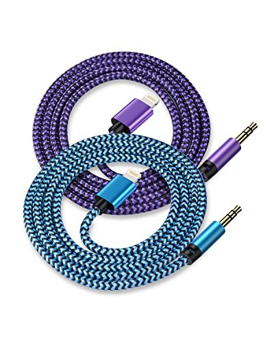 [2Pack/3.3ft] Lightning to 3.5mm iPhone Aux Cord, [Apple...