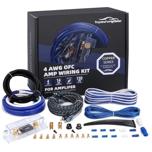 TOPSTRONGGEAR 4 Gauge OFC Amp Kit Car Audio Amplifier...