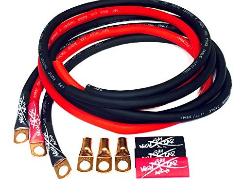 Sky High Oversized 4 Gauge OFC Big 3 Upgrade RED/Black...