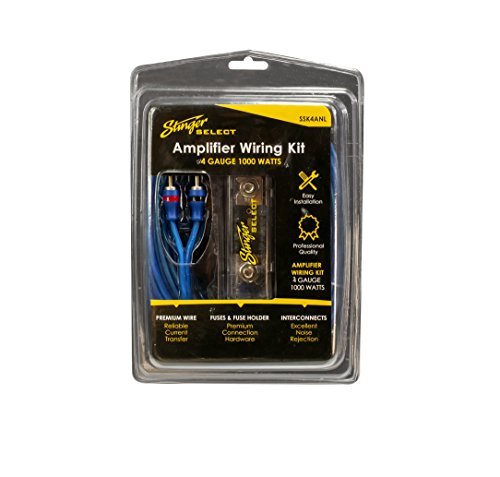 STINGER SSK4ANL 4Ga 1000W Complete Wiring Kit, blue,...