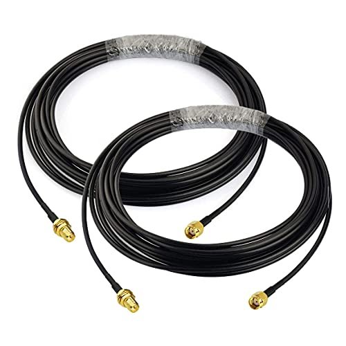 Bingfu WiFi Antenna Extension Cable 2-Pack RP-SMA Male to...