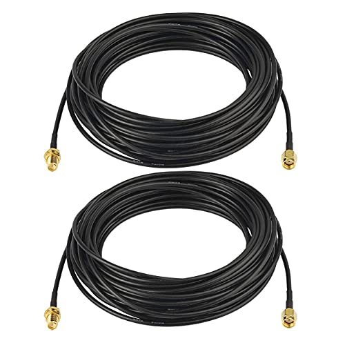 Bingfu WiFi Antenna Extension Cable 2-Pack RP-SMA Male to...