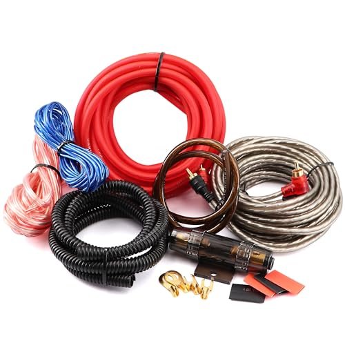 8 Gauge Amp Installation Wiring Kit - 1500W Car Amplifier...