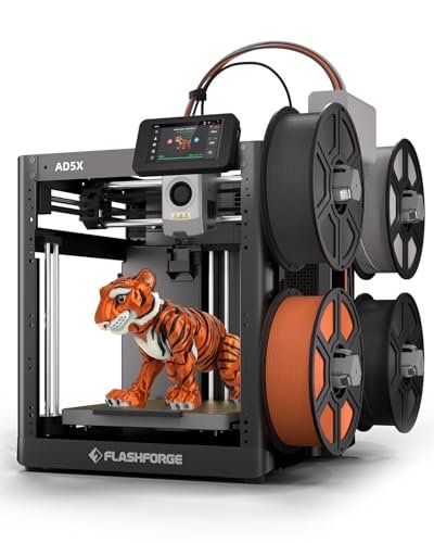 FLASHFORGE AD5X Multi-Color 3D Printer, CoreXY 600mm/s...