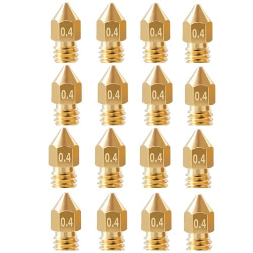16Pcs Ender 3 Nozzles 0.4mm, MK8 Extruder Nozzles 0.4mm...