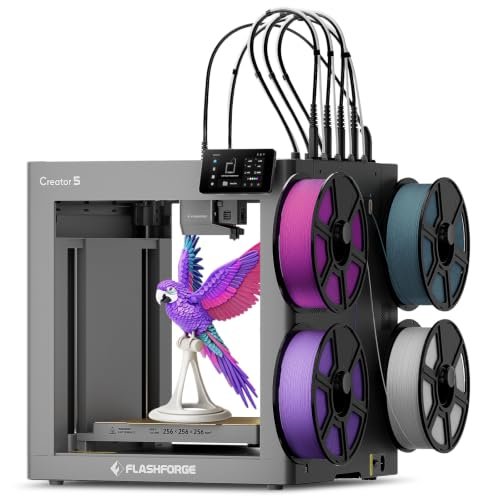 FLASHFORGE Creator 5 4-Toolhead Changer 3D Printer,...