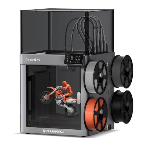 FLASHFORGE Creator 5 Pro 3D Printer, 4 Toolheads with 7s...